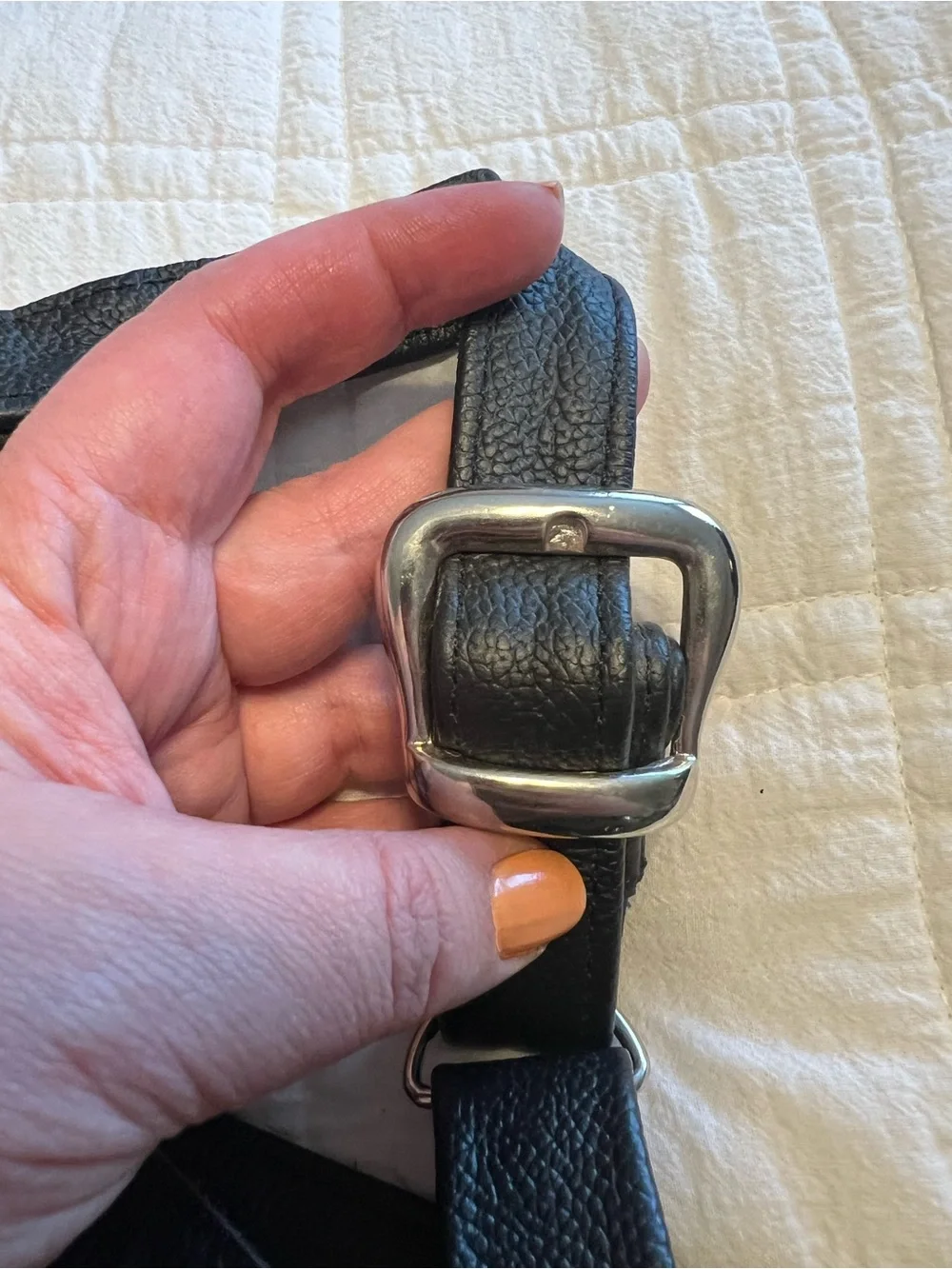 Black Vegan Leather Crossbody Cargo Messenger Bag - Unbranded